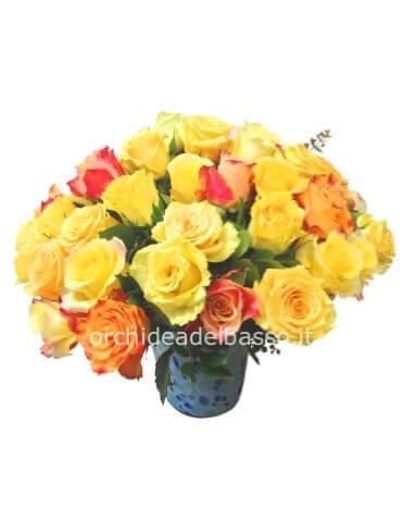 Bouquet di rose gialle